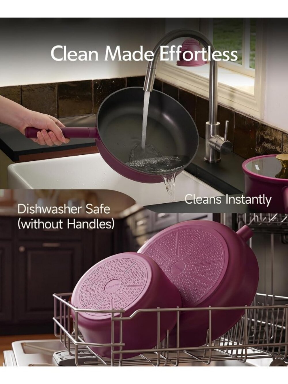Non-Stick Titanium Cookware Set | Healthy Pots & Pans for Easy Cooking - Picture 6 of 9